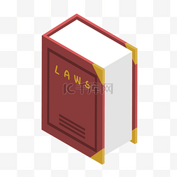书籍红色封面图片_厚厚的一本法律书籍