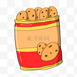 饼干手绘素材图片_手绘卡通食物插画