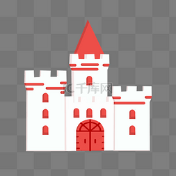 梦幻白色城堡图片_白色红色城堡
