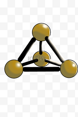 立体科学图片_三角圆球分子结构