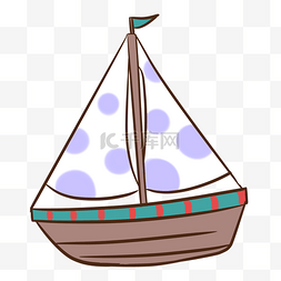 可爱轮船帆船