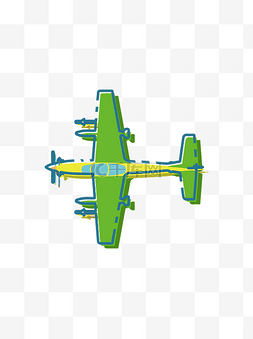 战斗机卡通飞机图片_简约扁平卡通MBE飞机战斗机矢量元