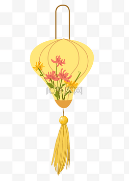 黄色印花灯笼