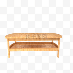 3D木质纹理条形桌子