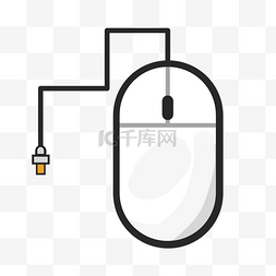 网页下载小图标图片_扁平化鼠标PNG下载