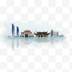 厦门国际金融中心图片_手绘厦门地标建筑