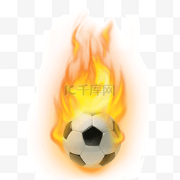 炫酷世界杯足球图片_着火的炫酷火焰足球