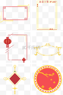 中国风窗框纹理图片_中国风传统元素手绘边框