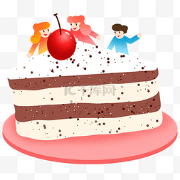蛋糕巧克力蛋糕插画