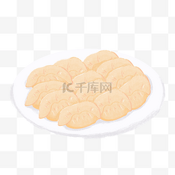 包饺子卡通图片_一盘水饺卡通装饰元素