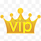 金色立体皇冠VIP字母