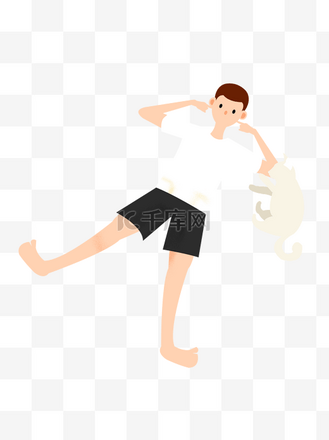 手绘人物睡觉男孩企业vip免费下载免抠元素世界睡眠日好朋友姐妹俩躺
