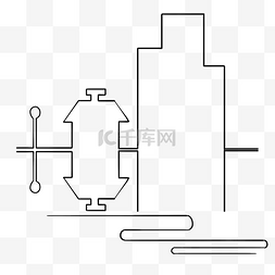 线条线性图形不规则机器图形