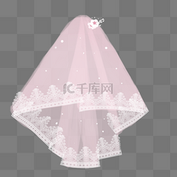 手绘婚纱设计图片_粉红色半透明桃花新娘头纱