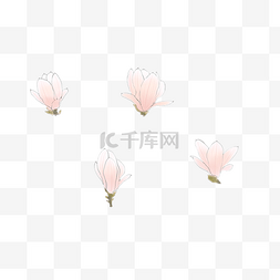 卡通花卉插画图片_手绘小清新中国风工笔卡通花卉玉