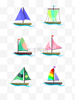 可爱卡通帆船图片_卡通帆船元素可商用元素
