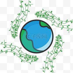 手托绿色地球图片_绿色环保手托保护地球