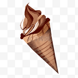 可口巧克力图片_螺旋巧克力冰淇淋