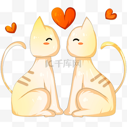 情侣小猫图片_浅黄色的情侣小猫
