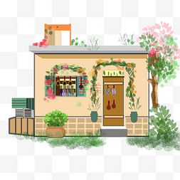 创意房子插画图片_插画类小房子