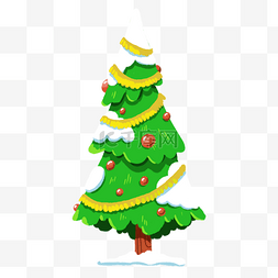 圣诞节气氛设计图片_卡通手绘圣诞节插画设计圣诞树