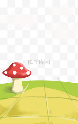 游戏卡通场景图片_手绘小清新插画儿童节游乐场场景