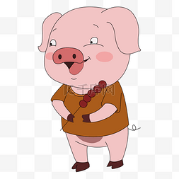 拿糖葫芦图片_卡通矢量拿着糖葫芦的可爱小猪