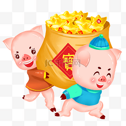 农历2019图片_猪年卡通春节新年农历2019