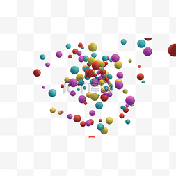 3D彩色小球矢量图