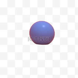 蓝色的圆球免抠图