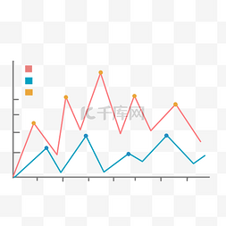 趋势分析ppt图片_彩色折线数据分析