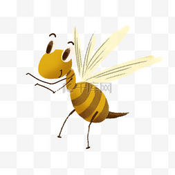 可爱卡通小蜜蜂图片_昆虫小蜜蜂可爱卡通插画