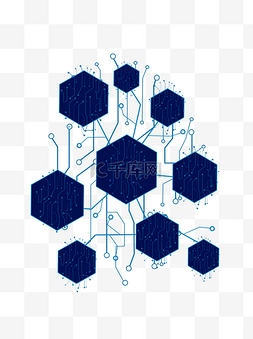 智慧制造图片_智能六边形芯片