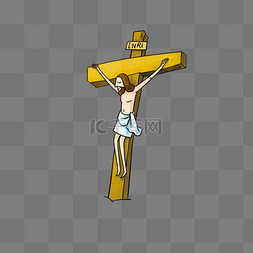 死亡卡通图片_耶稣十字架卡通基督教西方人物