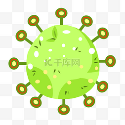 绿色的细菌球 