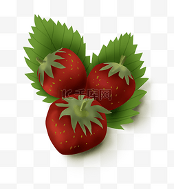 手绘夏季水果草莓