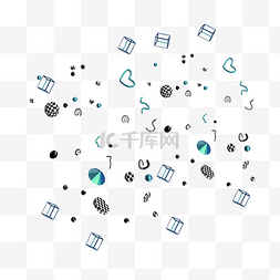 装饰小图案心图片_c4d风格背景装饰图案