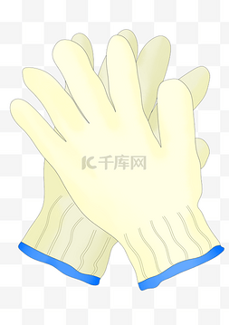 白色的手套图片_卫生日白色的手套插画