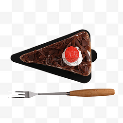 精美蛋糕图片_叉子钢叉巧克力蛋糕水果蛋糕