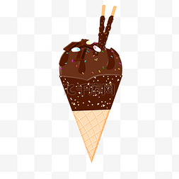 夏天巧克力冰淇淋棉花糖