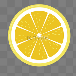 柠檬片水果图片_一片手绘的柠檬片