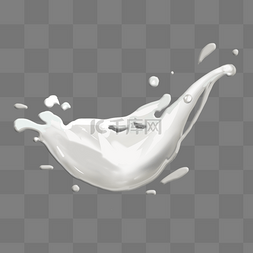 无菌牛奶图片_手绘飞溅的牛奶插画