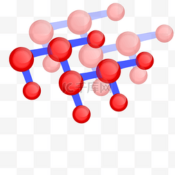 水分子宝宝图片_红色结构矢量素材