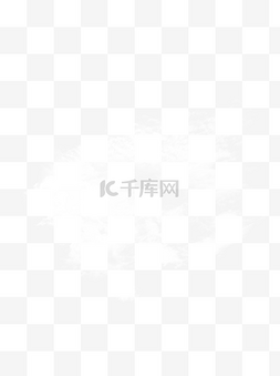 云、白色图片_手绘水彩白色的薄云