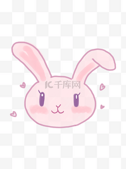 边框卡通边框手绘粉色可爱兔子边