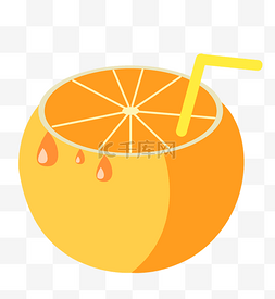 2.5D黄色橙子插图
