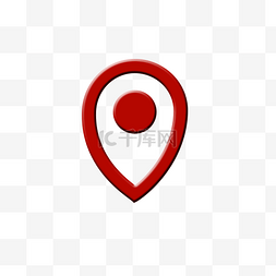 ui地理图片_矢量图红色的定位图标