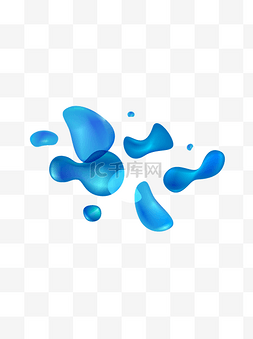 漂浮彩色水滴图片_漂浮蓝色水滴