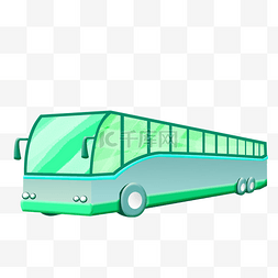 绿色大巴车图片_绿色的公交车