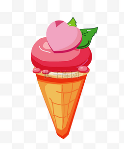 情人节冰淇淋插画
